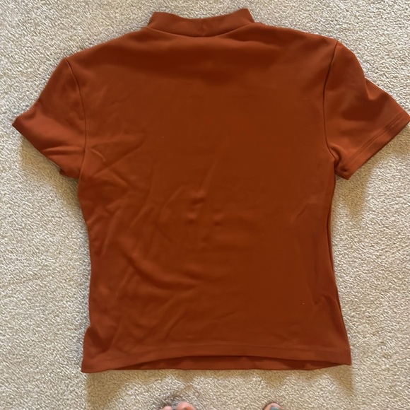 American Apparel Ponte Mockneck Umbar T Shirt - Picture 2 of 2